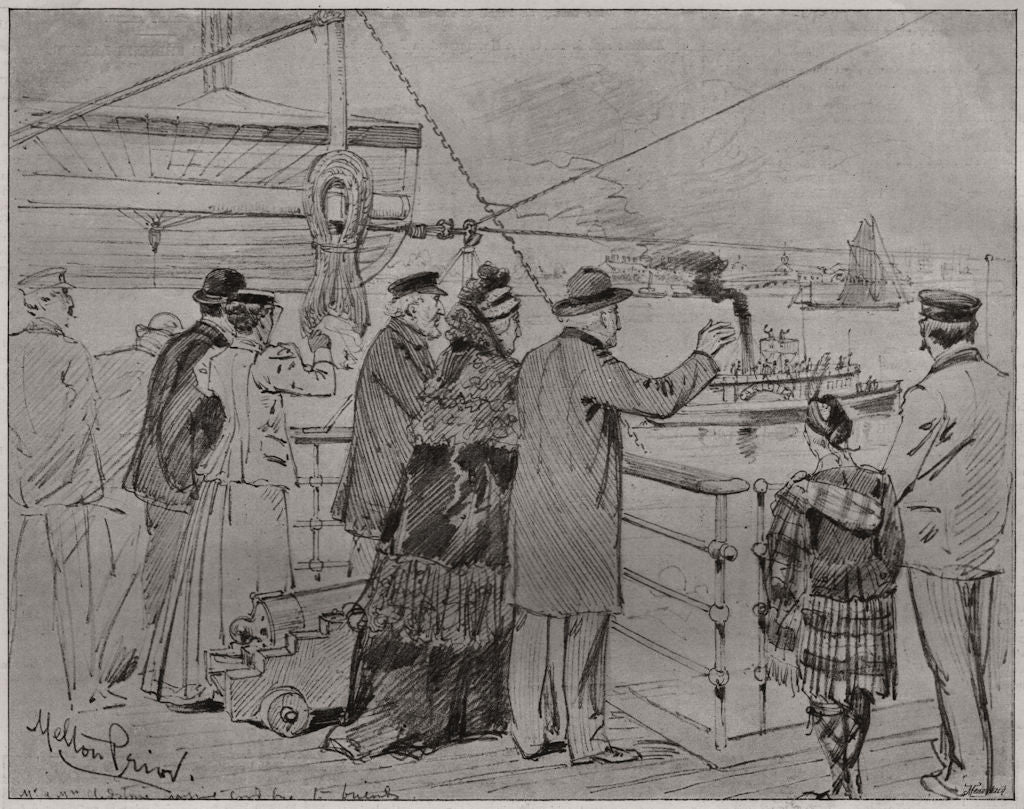 Opening of the Baltic Canal. Gladstone on board the